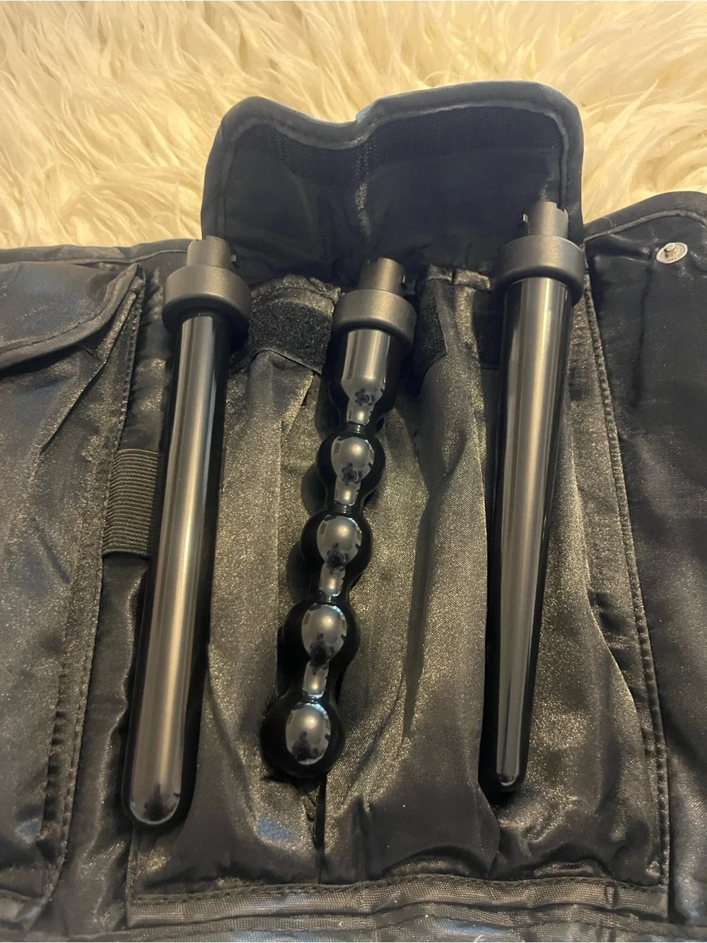NWT NuMe Lustrum 5-in-1 Interchangeable Curling Wand Set - Black